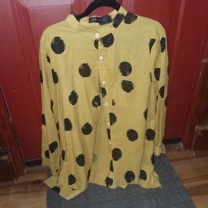 gracila Tops - Mustard yellow & black tunic gracila Tops - Mustard yellow & black tunic